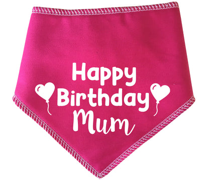 Happy Birthday With Heart Balloons Any Name Dog Bandana