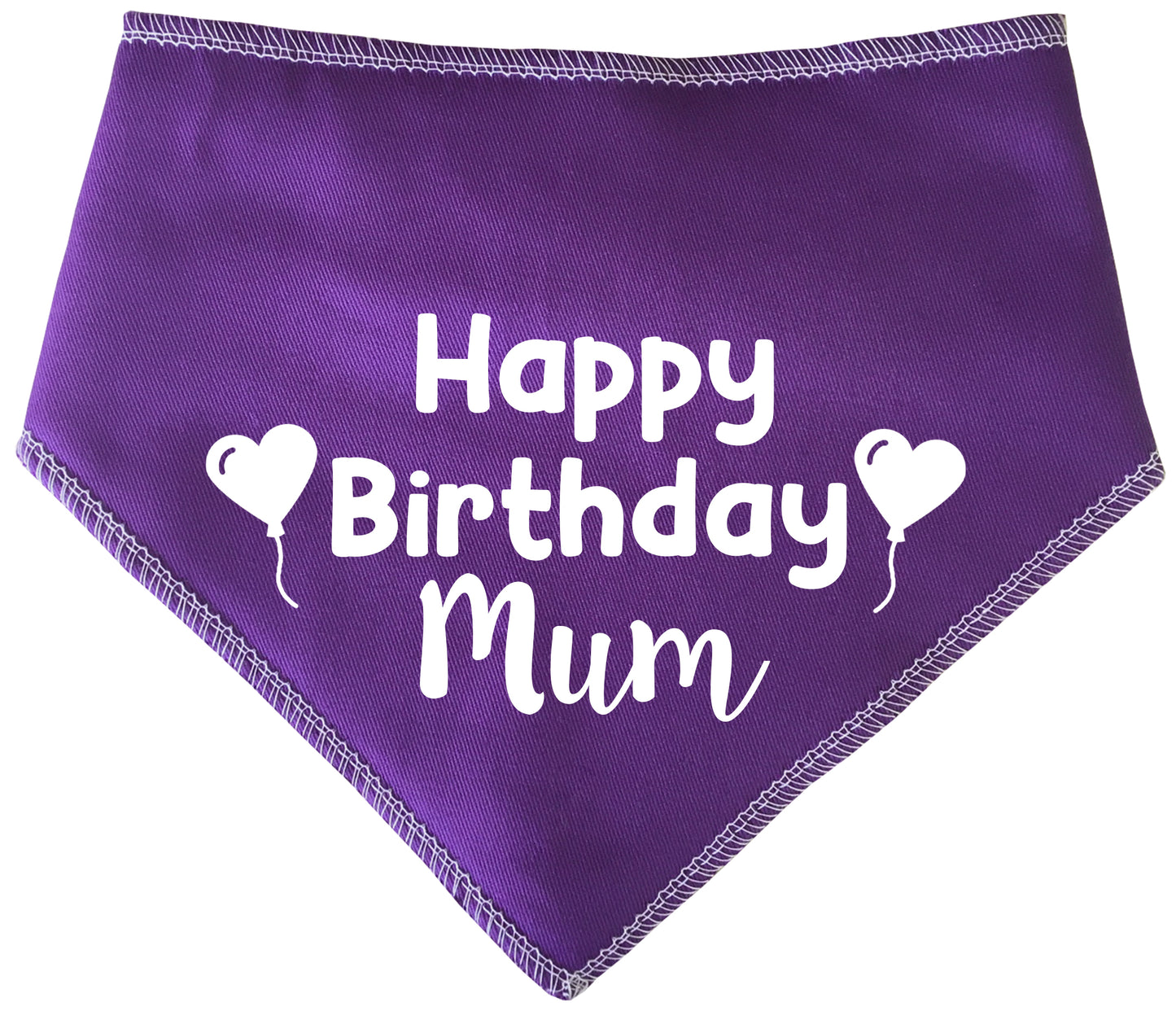 Happy Birthday Mum Heart Balloons Dog Bandana