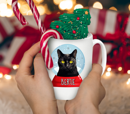 'All I Want For Christmas' Custom Cat Breed & Name Mug