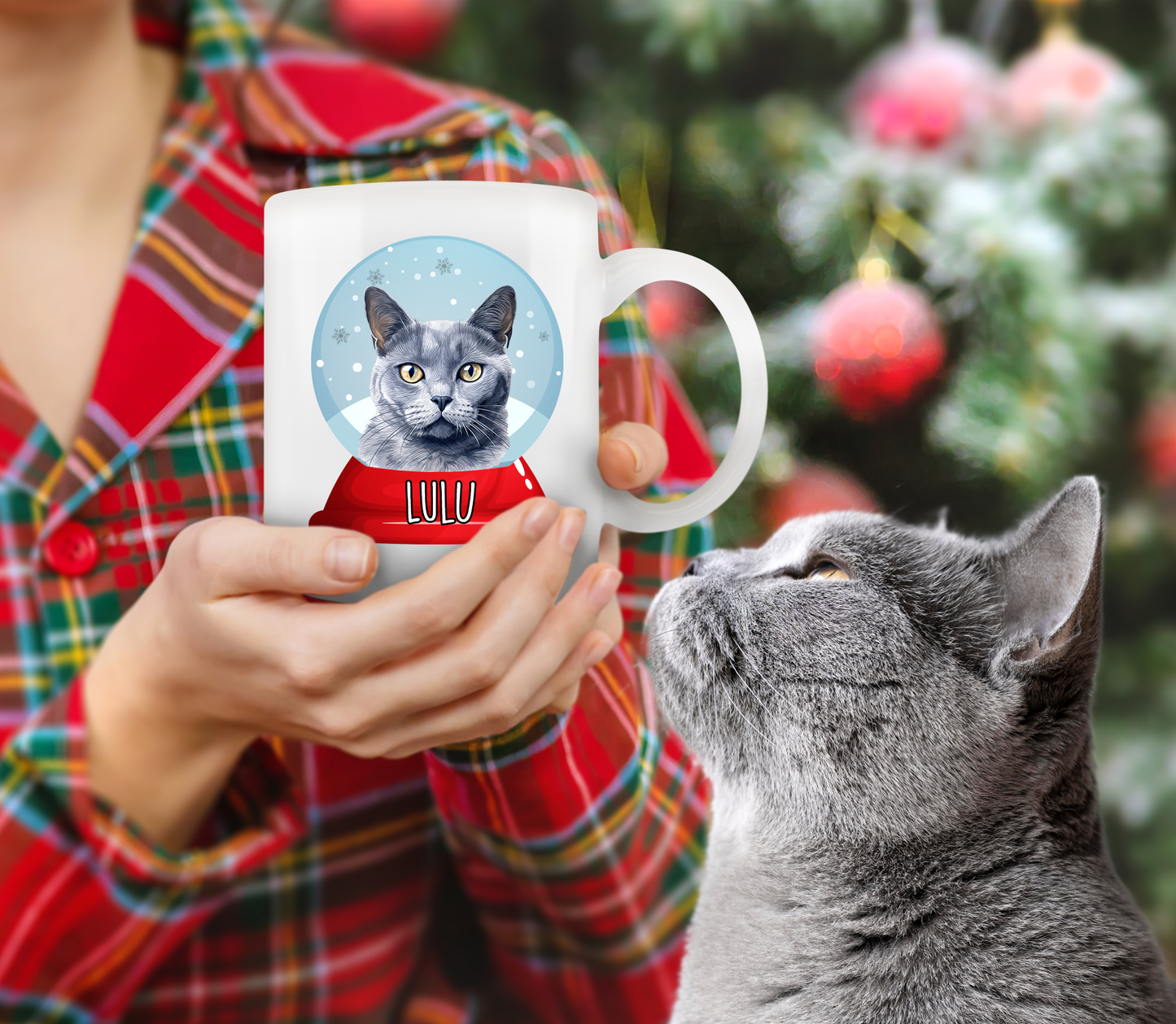 'All I Want For Christmas' Custom Cat Breed & Name Mug