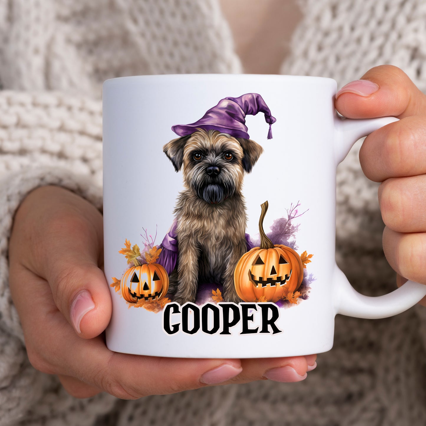 Halloween Is Better With A Border Terrier Mug & Any Name
