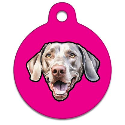 19mm Diameter Tiny Size - Weimaraner Dog