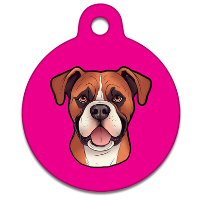 25mm Diameter Small Size - Boxer Dog