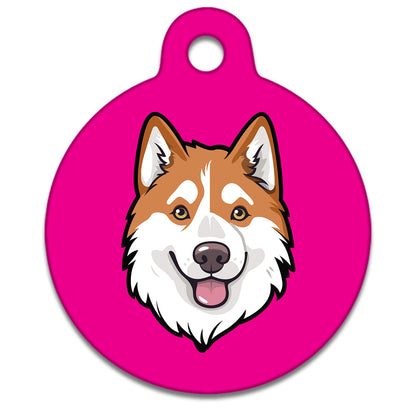 25mm Diameter Small Size - Husky Malamute Dog