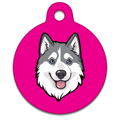 25mm Diameter Small Size - Husky Malamute Dog