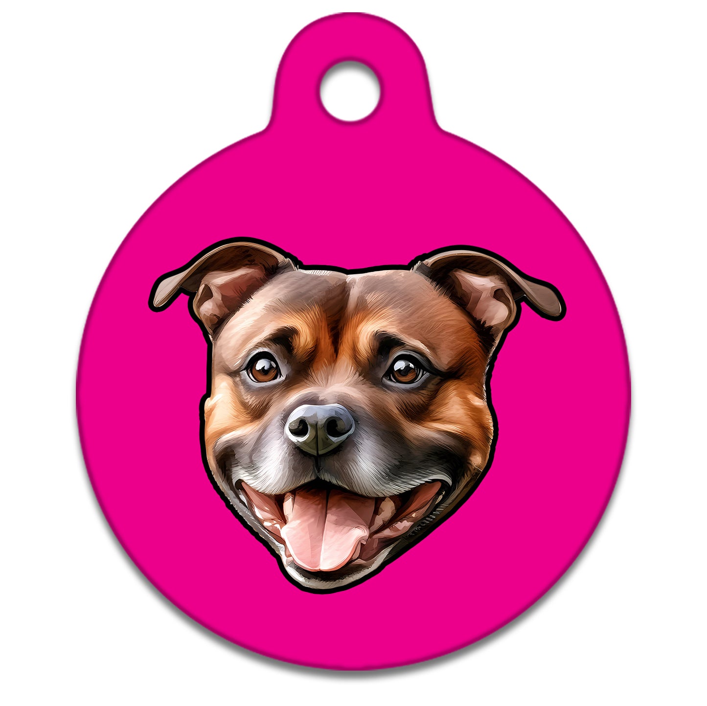 19mm Diameter Tiny Size - Staffie Dog