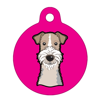 25mm Diameter Small Size - Wire Fox Terrier Dog