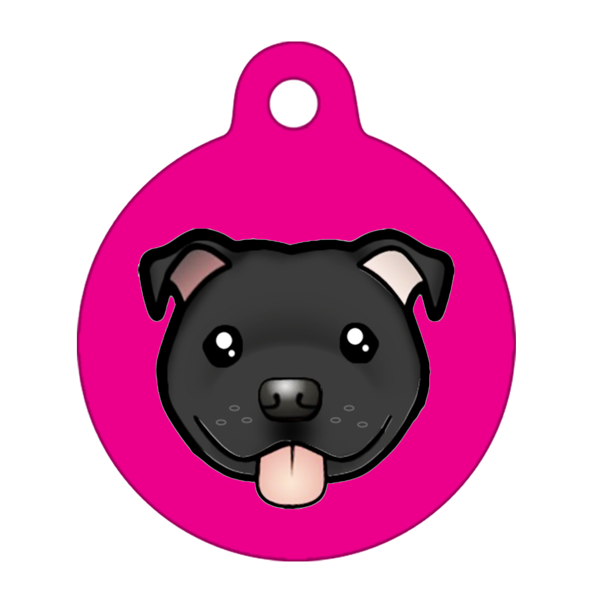 38mm Diameter Large Size - Staffie Cartoon Dog