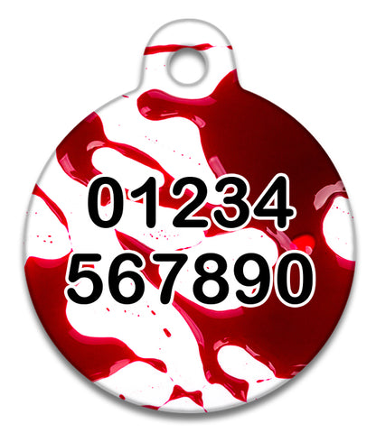 K9 Zombie Unit Blood Spatter - Pet ID Tag