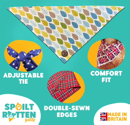 The Cotswold - Leaves Spring Tied Dog Bandana
