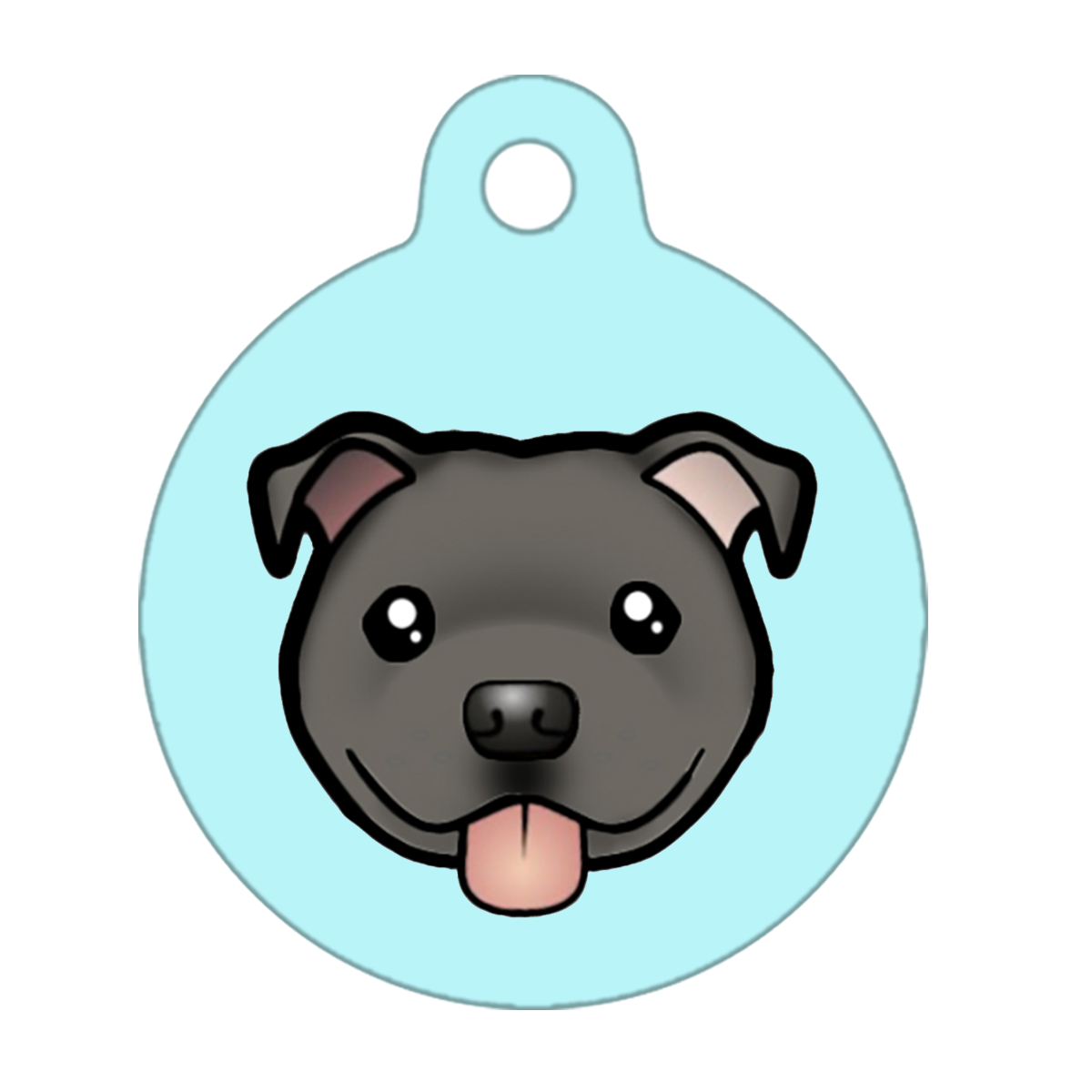 25mm Diameter Small Size - Staffie Cartoon Dog