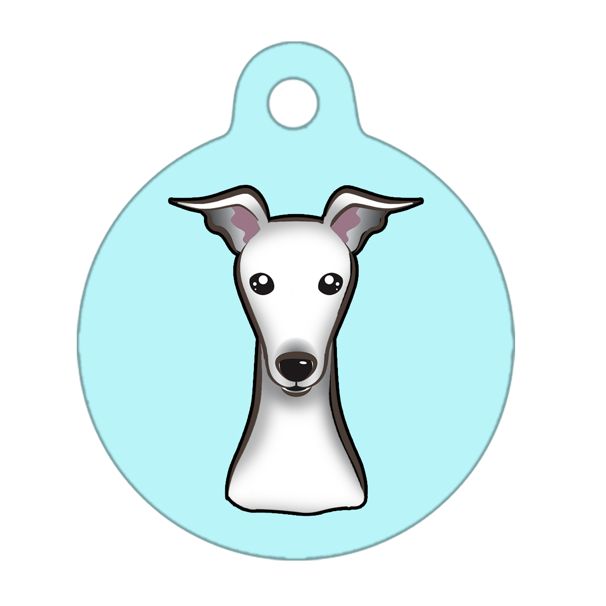 19mm Diameter Tiny Size - Whippet Dog