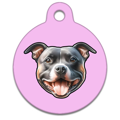 19mm Diameter Tiny Size - Staffie Dog