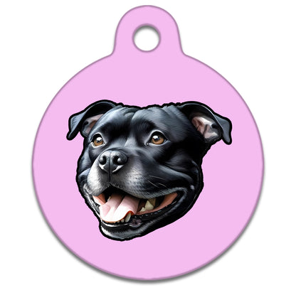 19mm Diameter Tiny Size - Staffie Dog
