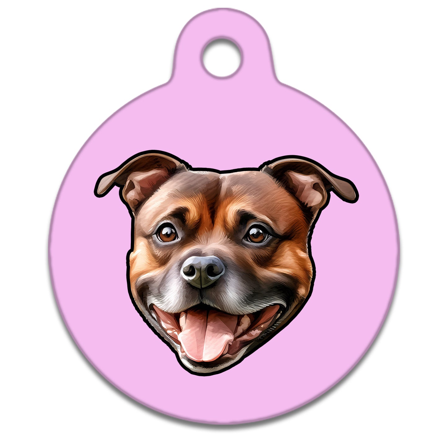19mm Diameter Tiny Size - Staffie Dog