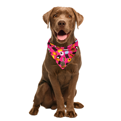 The Blackpool - Liquorice Allsorts Pink Tied Dog Bandana