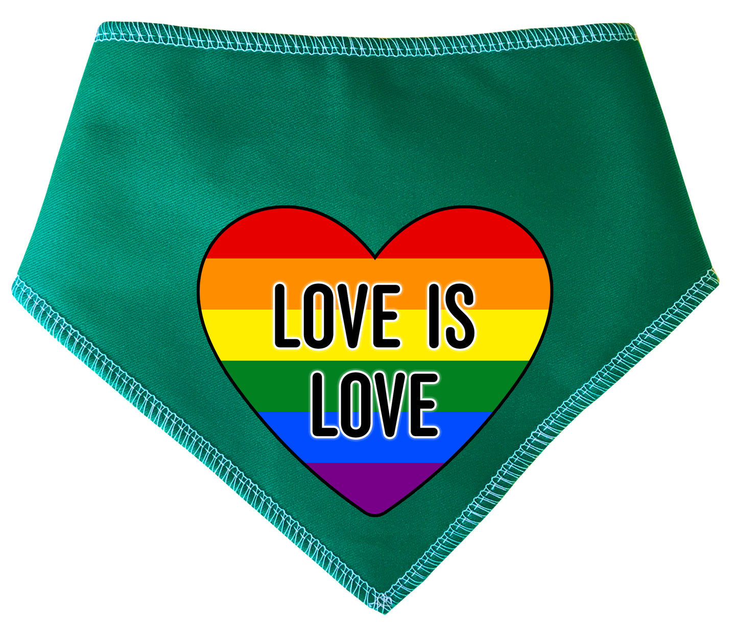 Love is Love Rainbow Heart Dog Bandana