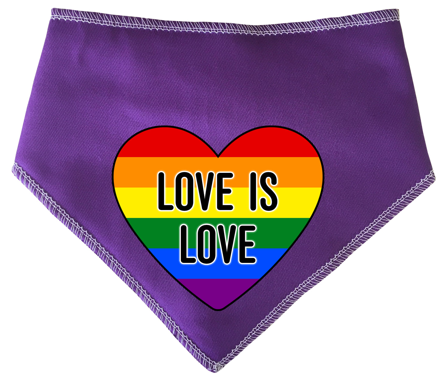 Love is Love Rainbow Heart Dog Bandana