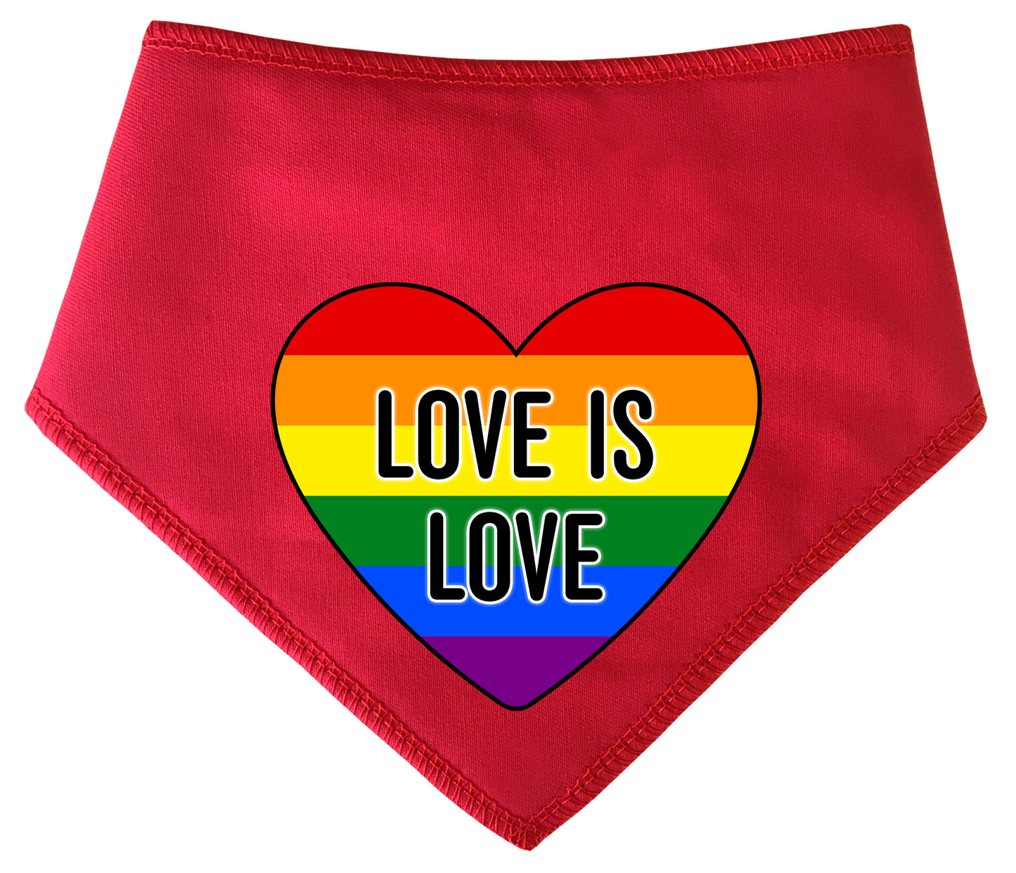 Love is Love Rainbow Heart Dog Bandana