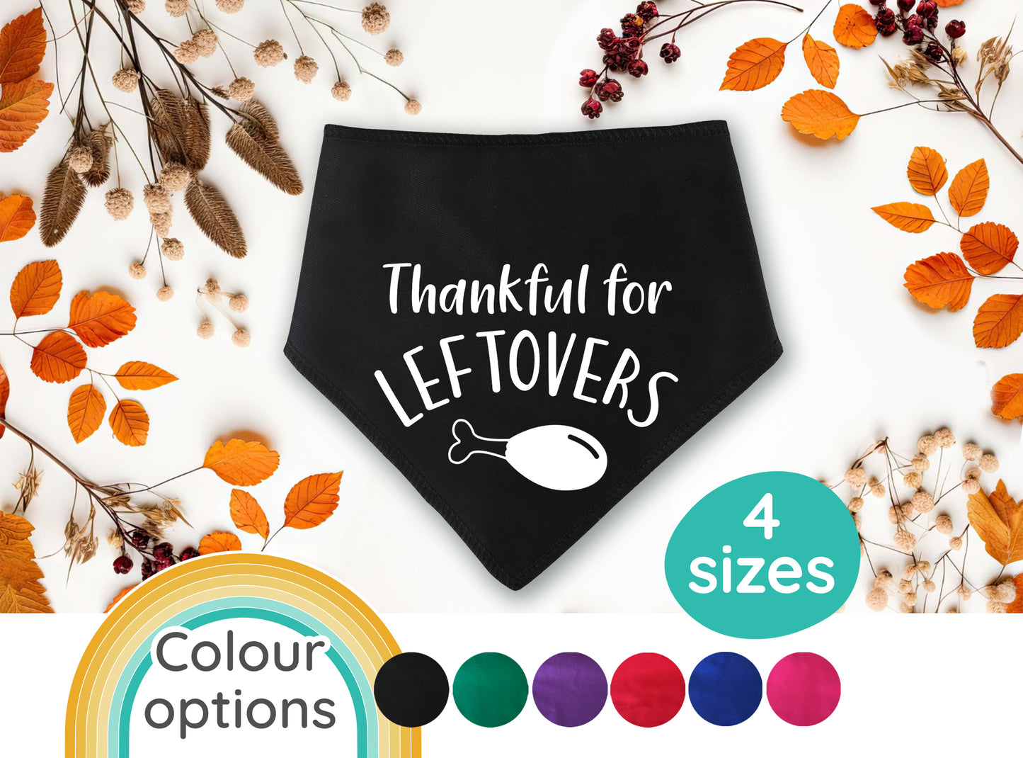 Thankful For Leftovers Dog Bandana