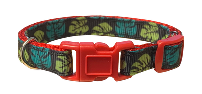 Jungle Plant Leaf Print Cat Collar