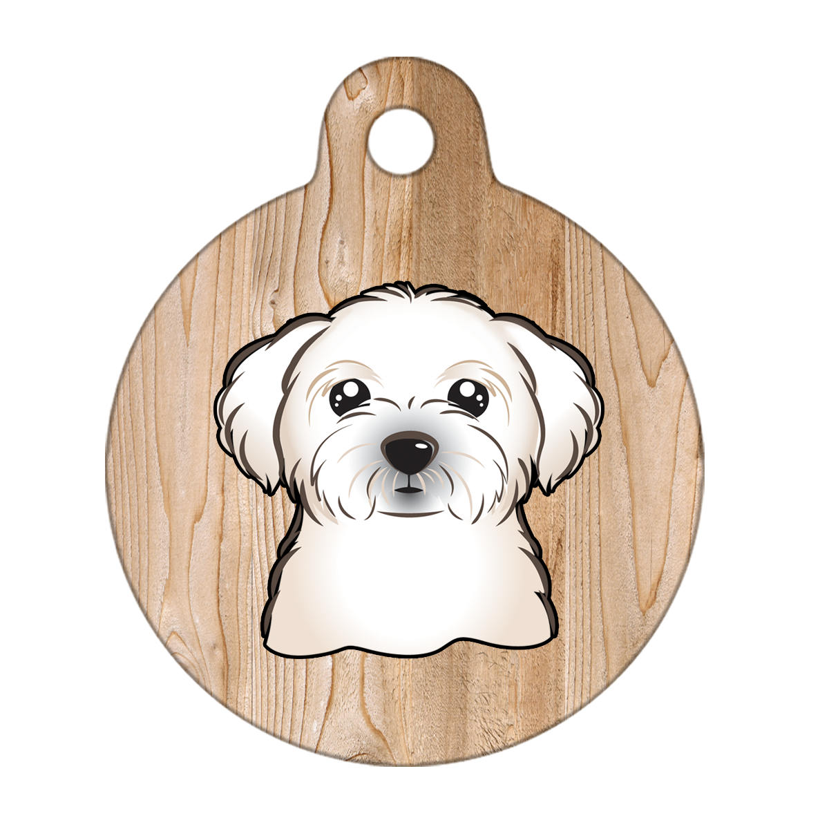 38mm Diameter Large Size - Maltese Dog