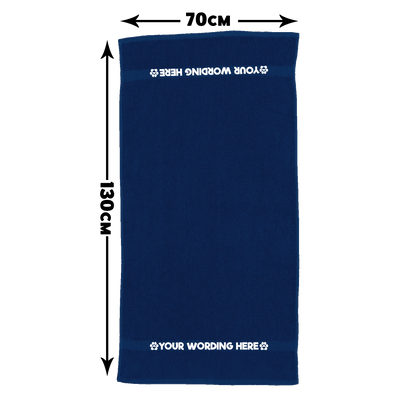 Royal Blue Pet Towel Personalised With Name or Wording