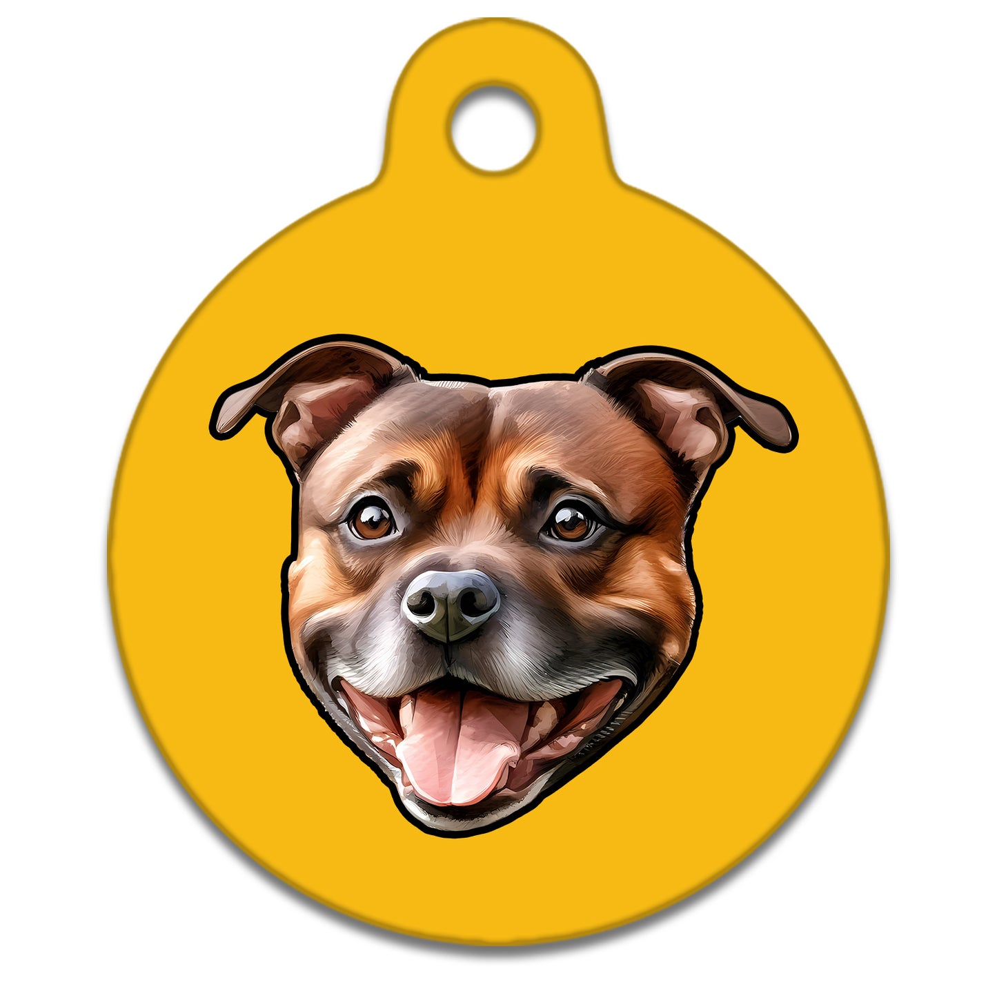 19mm Diameter Tiny Size - Staffie Dog