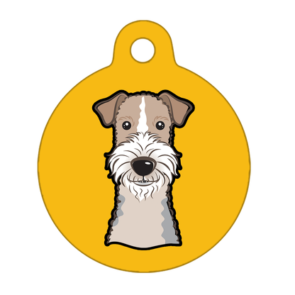 25mm Diameter Small Size - Wire Fox Terrier Dog