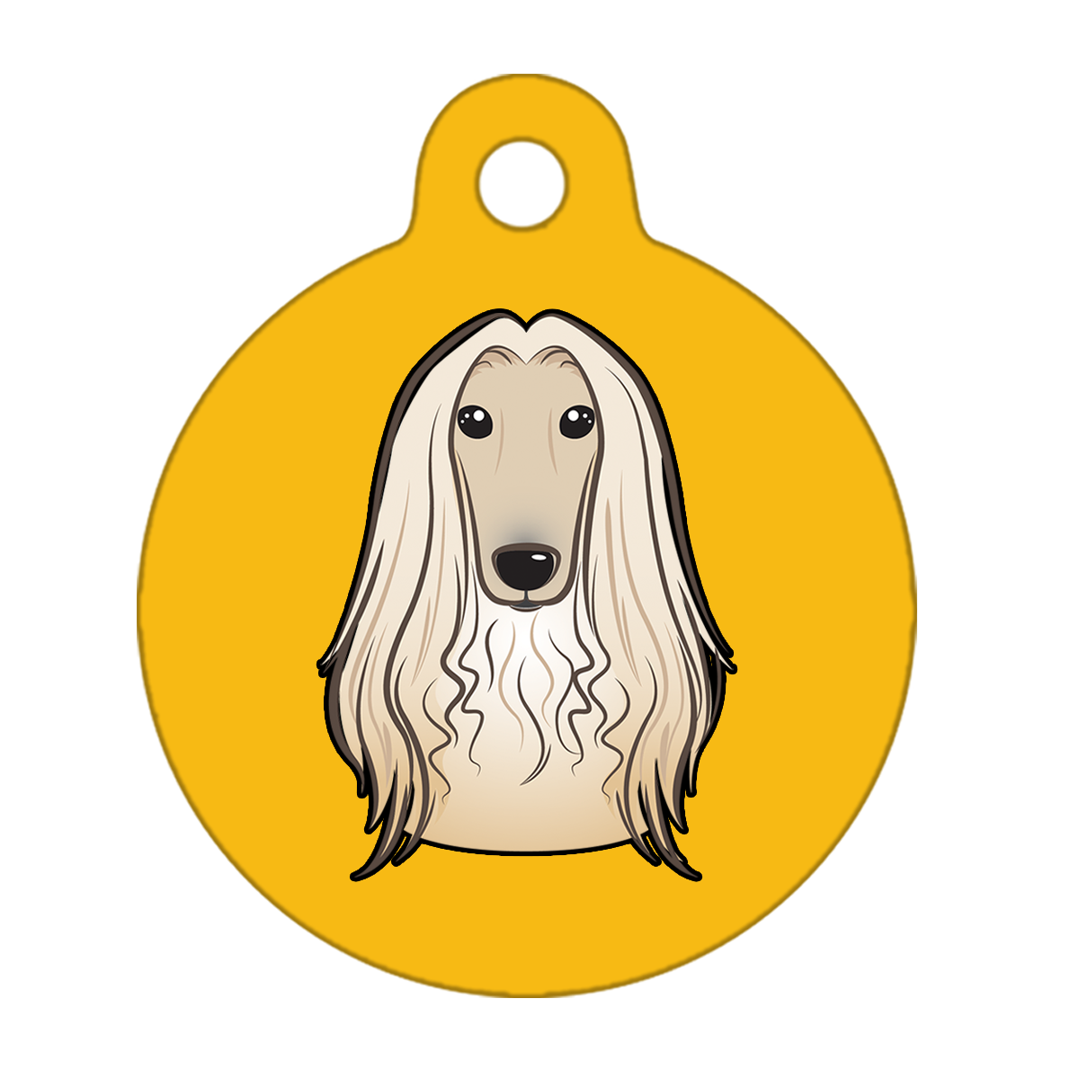 19mm Diameter Tiny Size - Afghan Hound Dog