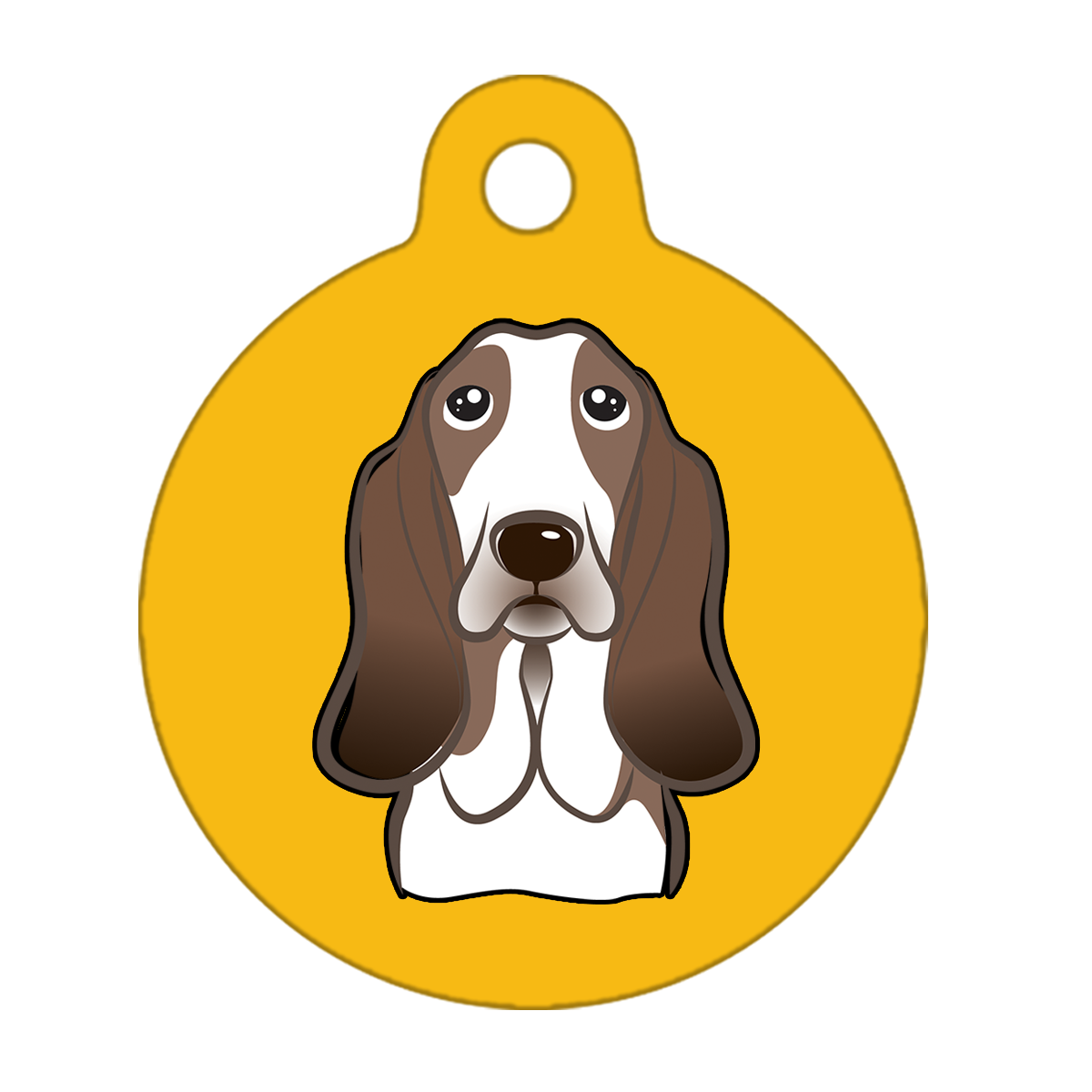 19mm Diameter Tiny Size - Basset Hound Dog