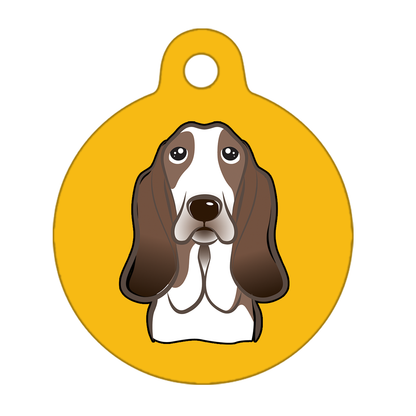 19mm Diameter Tiny Size - Basset Hound Dog