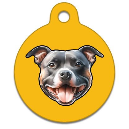 19mm Diameter Tiny Size - Staffie Dog