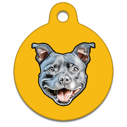 19mm Diameter Tiny Size - Staffie Dog