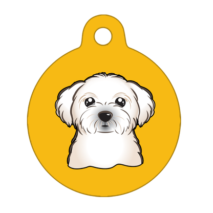38mm Diameter Large Size - Maltese Dog