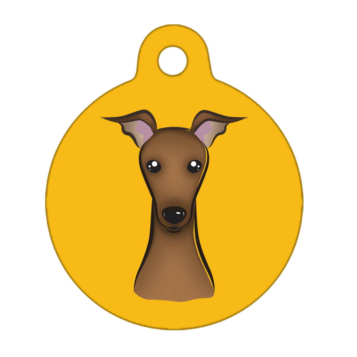 19mm Diameter Tiny Size - Whippet Dog