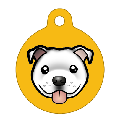 25mm Diameter Small Size - Staffie Cartoon Dog