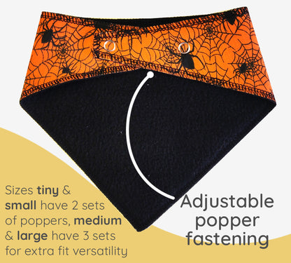 Orange Cobwebs Any Name Dog Bandana