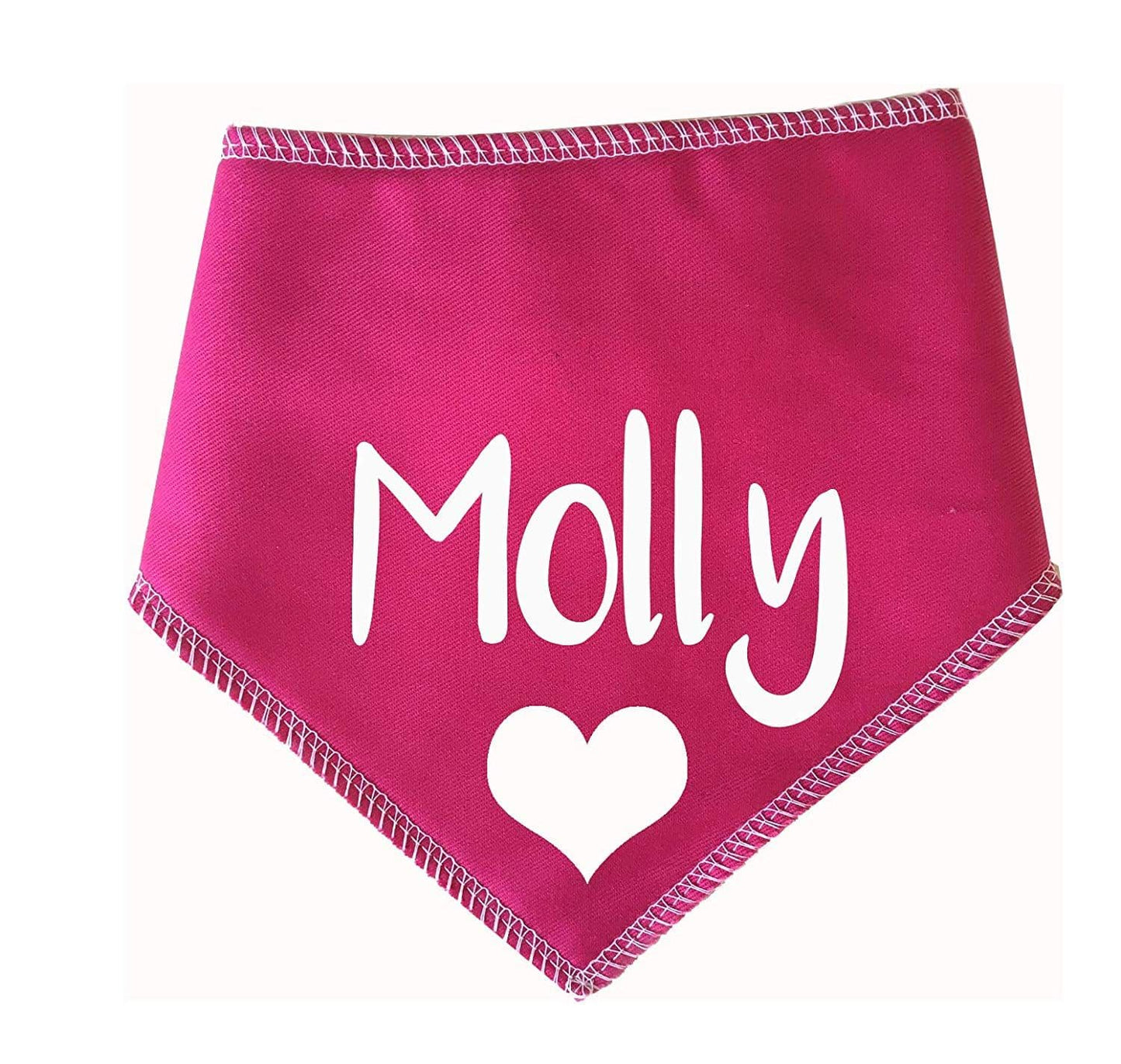 Personalised Name With Heart Design Dog Bandana