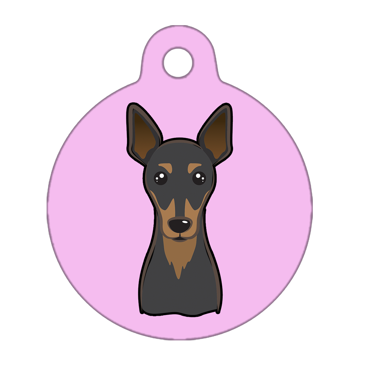 38mm Diameter Large Size - Pinscher Dog
