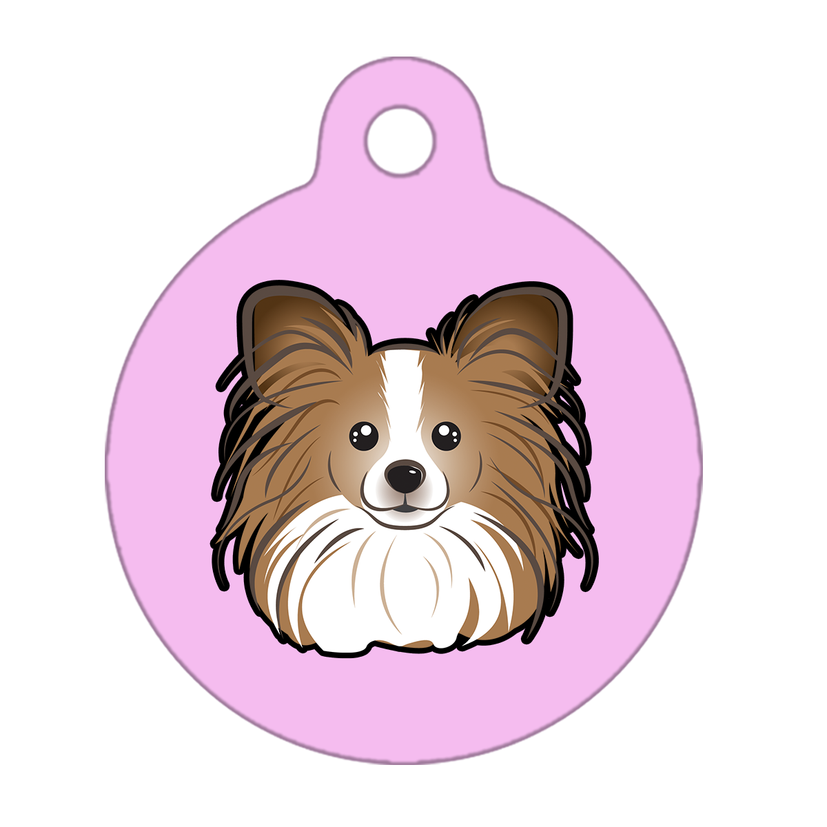 19mm Diameter Tiny Size - Papillon Dog