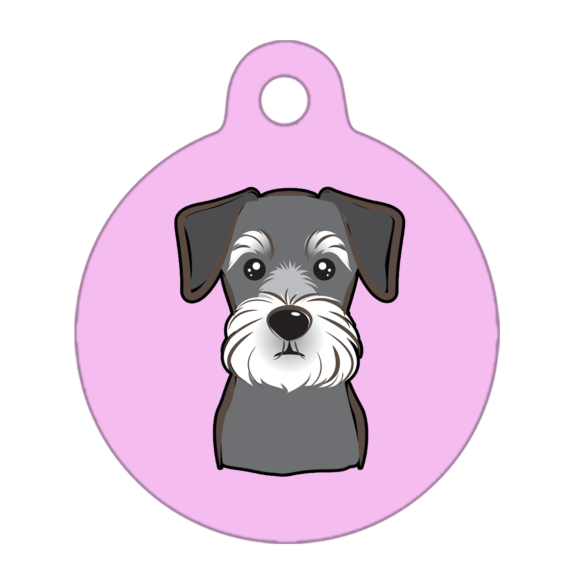 19mm Diameter Tiny Size - Schnauzer Dog