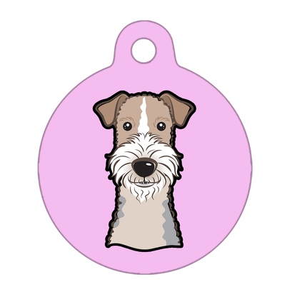 19mm Diameter Tiny Size - Wire Fox Terrier Dog