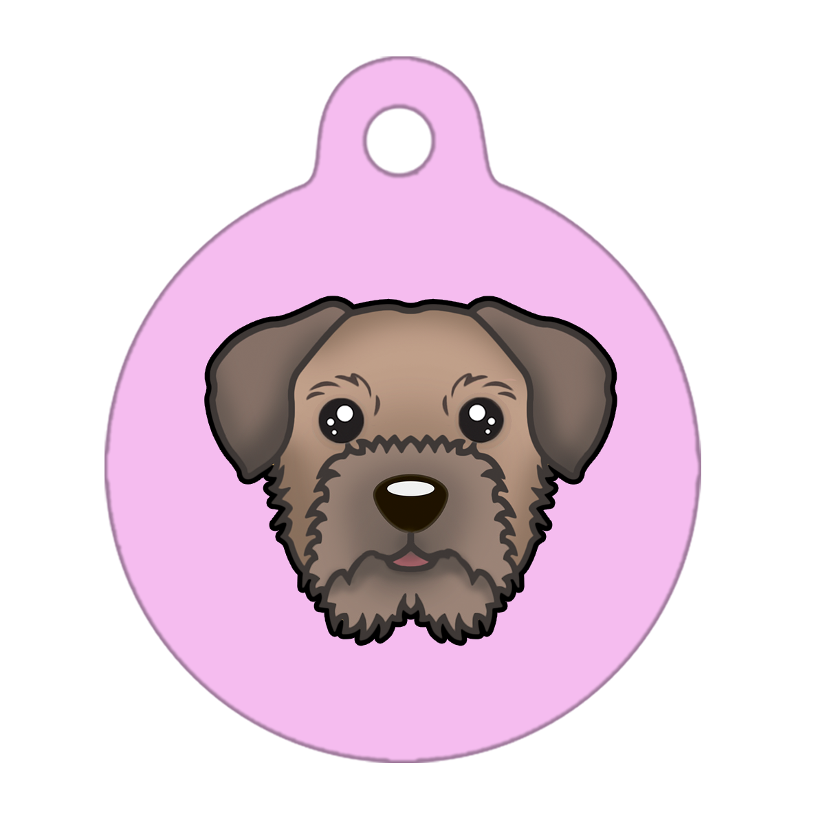 19mm Diameter Tiny Size - Border Terrier Dog