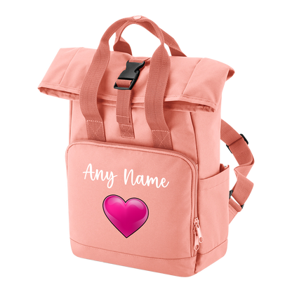 Travel Rucksack 9 Litres Peach Coral Any Breed Backpack With Custom Personalised Dog Name