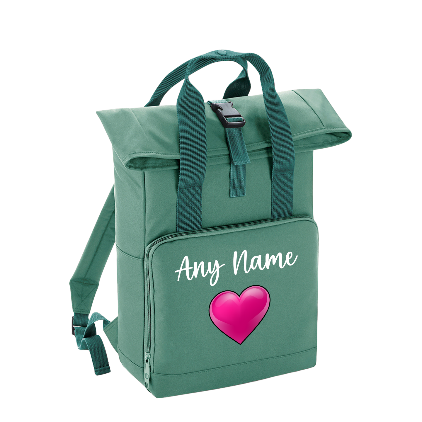 Overnighter Rucksack 14 Litres Sage Green Any Breed Backpack With Custom Personalised Dog Name