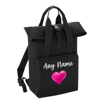 Overnighter Rucksack 14 Litres Black Any Breed Backpack With Custom Personalised Dog Name