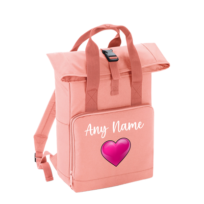 Overnighter Rucksack 14 Litres Peach Coral Any Breed Backpack With Custom Personalised Dog Name