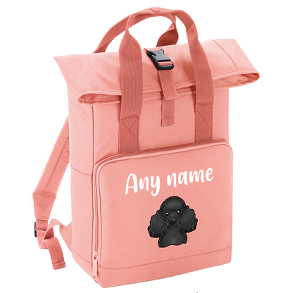 Overnighter Rucksack 14 Litres Peach Coral Any Breed Backpack With Custom Personalised Dog Name
