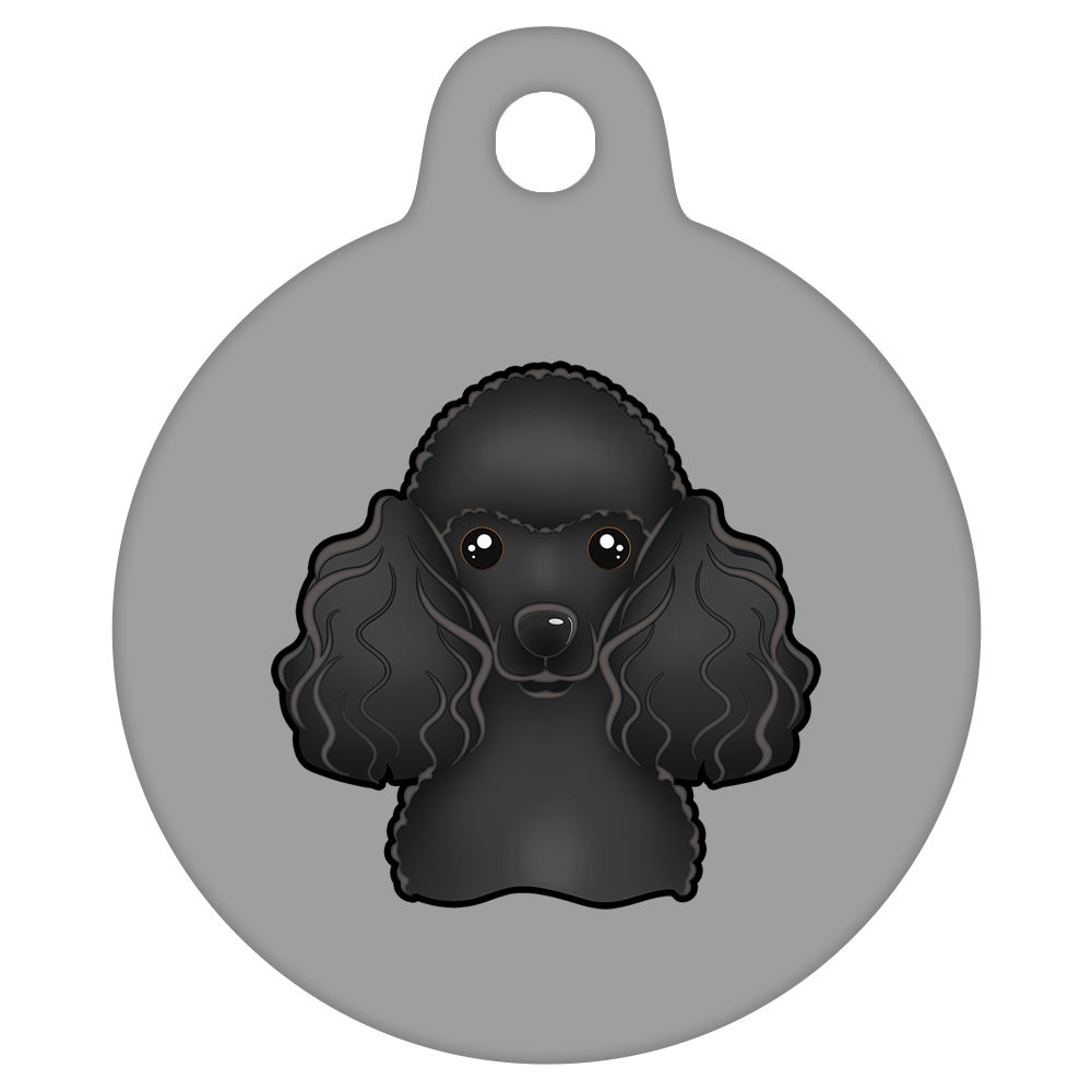 19mm Diameter Tiny Size - Poodle Design